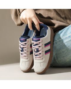 Daphne Retro German Training Shoes for Women, Casual Sneakers for Spring and Autumn, Versatile Sports Running Flat Fashion Skate Shoes, Sea Salt Blue and White, Size 40