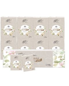 Qingfeng Ultra-Soft Unscented Pocket Tissues 3-Ply, 8 Sheets * 10 Packs * 3 Rolls, 30 Small Packs of Tissues (Free Shipping)