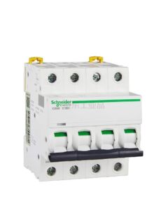Schneider Electric Miniature Circuit Breaker; iC65N 4P C32A Rated Current 32A 6kA for Home and Commercial Buildings A9F18432