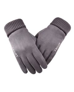ZHINAI Winter Warm Suede Gloves, One Size Fits All, 3 Colors Available, Please Specify Color When Ordering, MLK-8819, One Pair/Pack