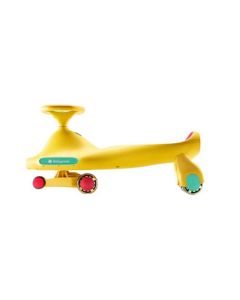 Bc Babycare Twist Car Anti-Rollover Kids Scooter Rocking Ride-On Toy for Ages 3-6, Rock Yellow