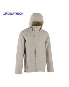 Decathlon 2025 New Men's 3-in-1 Windbreaker Cold Weather Jacket Warm Mountaineering Coat 4711495 Moon Rock Gray/XL