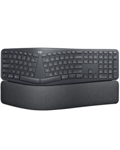 Logitech ERGO K860 Wireless Bluetooth Keyboard, Multi-OS Ergonomic Split Keyboard, Multi-Device Office Keyboard, K860 Black