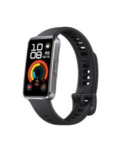 HUAWEI Band 10 NFC Edition - Sand Black, Sand Black Fluororubber Strap, Aluminum Alloy Case
