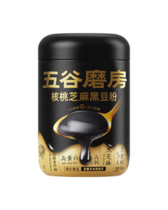 Wugufang Black Sesame Paste Low GI Walnut Sesame Black Bean Powder Instant Breakfast Meal Replacement 600g
