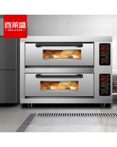 Xilai Sheng Commercial Oven Large Baking Electric Oven for Pizza, Bread, Mooncakes, and Sweet Potatoes, High-Capacity Oven with Precise Temperature Control, Double-Decker Double-Tray XG-015