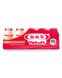 Yakult Probiotic Lactobacillus Drink 100ml*5 Bottles Original Flavor Low-Temperature Fermented Milk Beverage (Minimum 3 Items per Order)