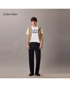 Calvin Klein Jeans 25 Summer Unisex Couple Casual Commuting CK Letter Print Pure Cotton Knit Short-Sleeve T-Shirt 4R8022S