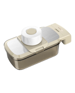 Cooker King 304 Stainless Steel Multi-Functional Vegetable Cutter, 5 Blades with Hand Guard and Storage Basket