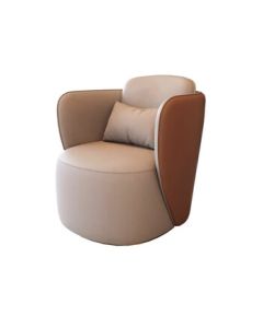 Shengzhang Office Sofa and Coffee Table Set Leisure Office Sofa Beige + Orange Single Sofa