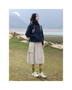 ANTA Four-Proof Softshell Jacket Earth Shell 2.0 Women's Water-Repellent Woven Inner Layer Coat Blue L (Women's 170)