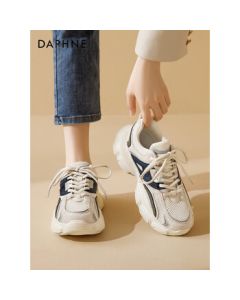 DAPHNE Milan Color Thick-Sole Breathable Retro Sports Dad Shoes - Milan Color - Size 35