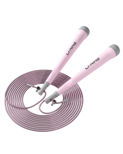 LI-NING Speed Jump Rope for Kids, Teens & Adults - Pink Steel Wire Training Rope for Fitness, Sports Exams, and Competitive Use