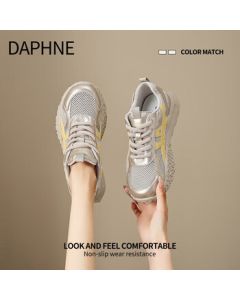 DAPHNE Women's Mesh Casual Shoes 2025 New Summer Breathable Versatile Fashion Platform Hollowed-out German Training Sneakers