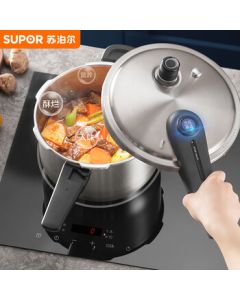 SUPOR Pressure Cooker, Blue Eye 304 Stainless Steel Pressure Cooker 24cm Universal Base YW24S1