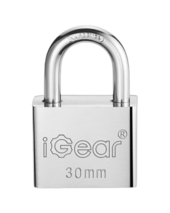 iGear Padlock for Home, School, Shop - Waterproof, Rustproof Door Lock Tool with 4 Keys (30mm)