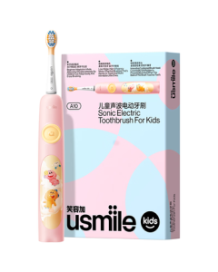 usmile Smile Plus Kids Electric Toothbrush, Sonic Vibration, 180-Day Battery Life, A10 Pink, for Ages 3-6-12, Student Gift, Birthday Gift, Children's Day Gift