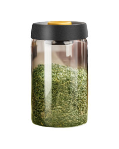Eight Thousand Miles Vacuum-Sealed Glass Tea Canister, Food-Grade Storage for Coffee Beans, Powder, Dried Tangerine Peel, Grains, Airtight Moisture-Proof Container