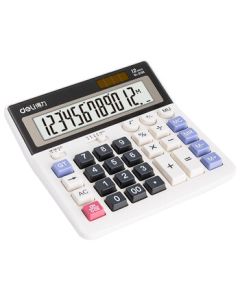 Delike Computer Key Calculator 2136 Dual Power 12-Digit Large Screen Memory Storage Profit & Loss Calculation Adjustable Decimal Financial & Banking Calculator