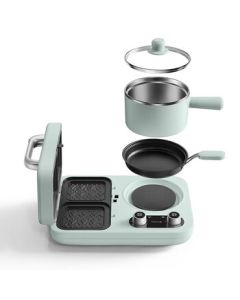 Bear Sandwich Maker Breakfast Toaster Dual Plates Timer Multi-function 4-in-1 Home Small Bread Slicer Toaster DSL-A13F1 Non-removable Plates