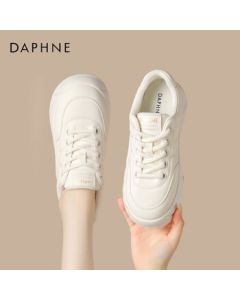 Daphne Women's Casual Shoes Thick-Soled Height-Increasing Sneakers Versatile White Sports Shoes 4024101167 White 40