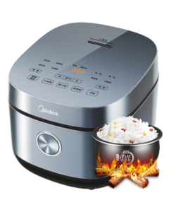Midea Rice Cooker 4L Silver Diamond Inner Pot, 11 Smart Menus, Home Use Multi-functional Electric Rice Cooker with High Heat and Micro-pressure MB-RE473 (3-4 Persons)
