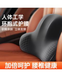 J.Sir Car Lumbar Support Cushion, Office Seat Back Cushion, Auto Pillow for Driving, Vehicle Backrest Support