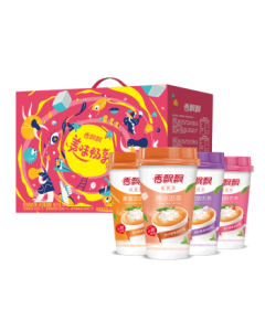 Xiangpiaopiao Milk Tea Delight 20-Cup Coconut Jelly Gift Box, Mixed Flavors (4 Varieties) 1.6kg Instant Beverage