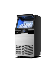 Polar Bear (BEIJIXIONG) Ice Maker Machine Large/Small for Home, Milk Tea Shop, Cold Drink Shop, High-Capacity Fully Automatic Cube Ice Maker, Daily Output 80kg丨44 Large Ice Trays丨Tap Water + Bucket