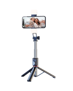 Shuotu Phone Selfie Stick Tripod Floor Stand Desktop Handheld Anti-Shake Shooting Stabilizer Extendable Travel Portable Selfie Stick with 360° Rotation Multi-Function Bluetooth