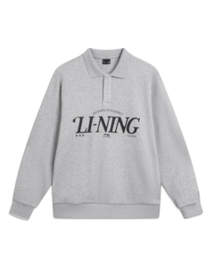 Li Ning Xiao Zhan Same Style Collared Sweatshirt Unisex 2025 New Trendy Fashion Versatile Sport Top AWDVD79