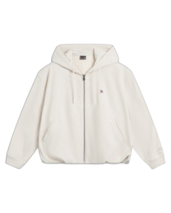 Li Ning Open-Front Hooded Sweatshirt for Women, 2025 New Autumn Retro Series, Loose and Comfortable Sport Coat AWDVC22