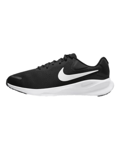 Nike NIKE Men's Cushioned Wide Running Shoes REVOLUTION 7 Sneakers FB8501-002 Black White 43
