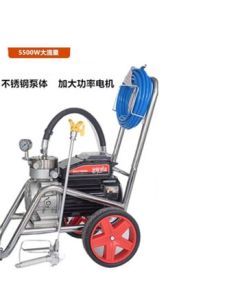 YUDUO (Industrial Grade 5500W Dual-Gun Premium, Stainless Steel Pump) High-Pressure Airless Paint Sprayer, High-Power Latex Paint Coating Machinery, Small Electric Spray Painting Machine, Mechanical Shear Plate A50