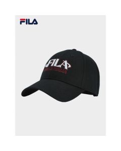 FILA Official Couple's Baseball Cap 2024 Autumn New Style Unisex Snapback Hat Sports Cap Sun Hat Solid Black XS