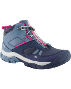 Decathlon Kids' Hiking Shoes for Boys and Girls, Outdoor Waterproof Trekking Sneakers, Blue - Drawstring 36 2900999