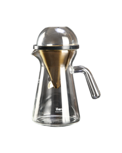 Hero Nebula Pour Over Coffee Dripper with Glass Sharing Pot, Stainless Steel Coffee Filter for Home Use