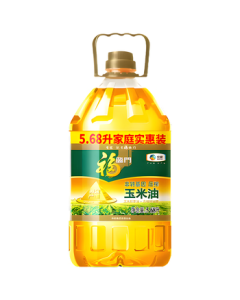Fortune Cooking Oil Corn Oil Non-GMO Pressed Golden Origin Corn Germ Oil 5.68L Produced by COFCO