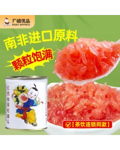 Guangxi Premium Red Grapefruit Fruit Pieces Can 850g/Can, Baking Ingredient Coconut Jelly & Shredded Coconut, Bubble Tea Ingredient, Fresh Pomelo Jam