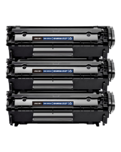 Deli 12a Toner Cartridge Q2612A Compatible with HP 1020 Toner for HP M1005 1020plus 1010 and Canon LBP2900 Printer Cartridge, High Capacity 3-Pack DBH-2612AX3