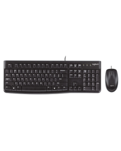 Logitech MK120 Wired Keyboard and Mouse Combo, Office Keyboard and Mouse Set, Full-Size USB Plug and Play, Black