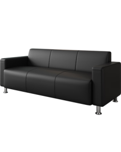 kuoson Office Sofa Business Reception Leather Three-Seater Sofa