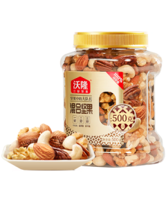 Wolong Mixed Nuts 500g Canned Daily Nuts Roasted Nuts Walnut Cashew Pecan Snacks