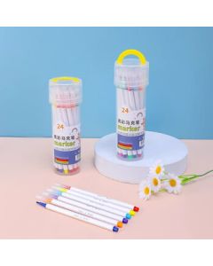 Wenzhi Wenzhi Colorful Markers 12-Color Large Capacity Washable Brush Pens, 10 Boxes Total 120 Pieces