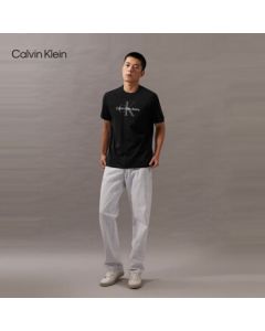 Calvin Klein Jeans Summer Unisex Couple Trendy Multi-Color Casual Commute CK Print Pure Cotton Short-Sleeve Knit T-Shirt Top