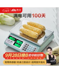 CAMRY Commercial Electronic Platform Scale by Xiangshan - High Precision Gram Scale for Food, Counting, Pricing, Supermarkets, and Markets (30kg Capacity, Long Battery Life, LCD Display, Flat Tray)