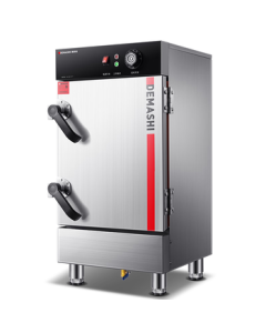 DEMASHI Commercial Rice Steamer, Canteen Steaming Cabinet, Electric Steam Rice Cooker, 6-Tray Steam Rice Machine, 220V Upgraded Timer Model KZ-60E | Solid Steam Trays | Jing Warehouse Delivery