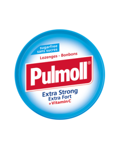 Pulmoll Germany Imported 0 Sucrose Extra Strong Mint Vitamin C Candy 45g - Throat Soothing Hard Candy Snack for Fresh Breath
