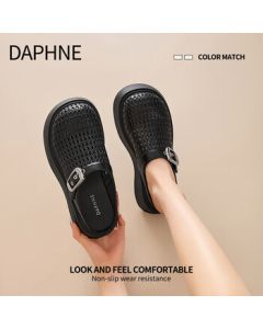 DAPHNE Platform Slip-On Mule Sandals for Women, Fashionable and Versatile Summer Half-Slide Sandals, 2025 New Arrival