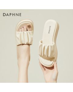 Daphne Women's Sandals Casual Platform Flip Flops Versatile Thong Sandals Shoes 4023303093 Beige 39